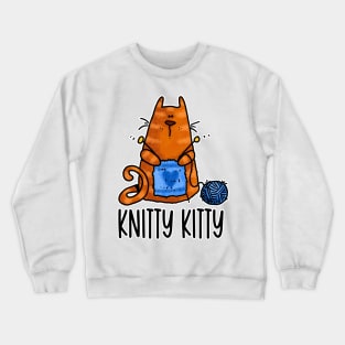 Knitty Kitty Crewneck Sweatshirt